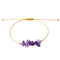Bracelet brésilien chic pierres améthyste ajustable