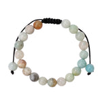 Bracelet Amazonite "Alma" Pierres Boules 8 mm Cordon Ajustable - Vignette | Lithothérapie Naturelle