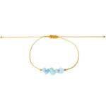 Bracelet Brésilien "Chic" Aigue-Marine Ajustable - Vignette | Lithothérapie Naturelle
