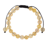 Bracelet Citrine " Bijola " Pierres Boules 8 mm Cordon Ajustable - Vignette | Lithothérapie Naturelle