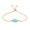 Bracelet fin exquis en amazonite ajustable, cadeau femme