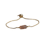 Bracelet Fin "Exquis" Pierre de Soleil Ajustable - Vignette | Lithothérapie Naturelle