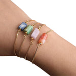 Bracelet Fin "Exquis" Amazonite Ajustable - Vignette | Lithothérapie Naturelle