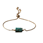 Bracelet Fin "Exquis" Chrysocolle Turquoise Ajustable - Vignette | Lithothérapie Naturelle