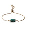 Bracelet Fin "Exquis" pierre naturelle Chrysocolle Turquoise ajustable, cadeau homme et femme
