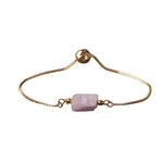 Bracelet Fin "Exquis" Kunzite Ajustable - Vignette | Lithothérapie Naturelle