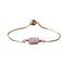 Bracelet fin "Exquis" en pierre naturelle Kunzite ajustable, cadeau homme et femme