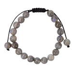 Bracelet Labradorite "Nebula" Pierres Boules 8 mm Cordon Ajustable - Vignette | Lithothérapie Naturelle