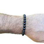 Bracelet Obsidienne "Wanda" Pierres Boules 8 mm Cordon Ajustable - Vignette | Lithothérapie Naturelle