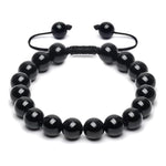 Bracelet Obsidienne "Wanda" Pierres Boules 8 mm Cordon Ajustable - Vignette | Lithothérapie Naturelle