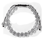 Bracelet Quartz Blanc "Luminance" Pierres Boules 8 mm Cordon Ajustable - Vignette | Lithothérapie Naturelle