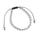 Bracelet Quartz Blanc "Luminance" Pierres Boules 8 mm Cordon Ajustable - Vignette | Lithothérapie Naturelle