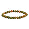 Bracelet Unakite Pierres Boules 6 mm, cadeau fêtes, anniversaire pour homme ou femme