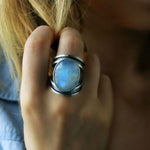 Bague Pierre de Lune "Royale" - Vignette | Lithothérapie Naturelle