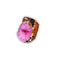 Bague Cristal Agate rose "Essence", cadeau homme et femme