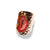 Bague Cristal Agate rouge "Essence", cadeau homme et femme