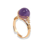 Bague Perle Amethyste Fil doré - Vignette | Lithothérapie Naturelle