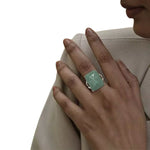 Bague Pierre Amazonite "Rectangle" - Vignette | Lithothérapie Naturelle