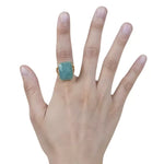 Bague Pierre Amazonite "Rectangle" - Vignette | Lithothérapie Naturelle