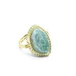 Bague Pierre amazonite "Tresse" - Vignette | Lithothérapie Naturelle
