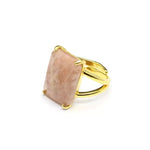 Bague Pierre de Soleil "Rectangle" - Vignette | Lithothérapie Naturelle