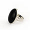 Bague Pierre obsidienne noire "ovale", cadeau lithothérapie homme et femme