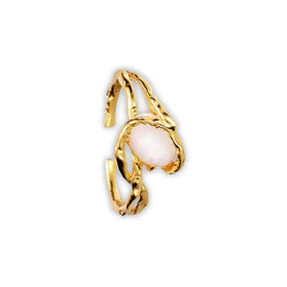 bague pierre opale "Fashion" en argent et or 18 carats, cadeau femme et ados