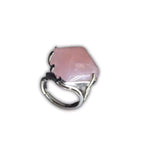 Bague Pierre Quartz Rose "Carré" - Vignette | Lithothérapie Naturelle