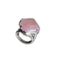 bague pierre quartz rose "Carré", cadeau homme, femme et ados