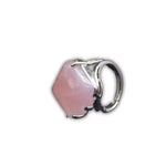 Bague Pierre Quartz Rose "Carré" - Vignette | Lithothérapie Naturelle