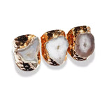 Bague Cristal Agate Blanche "Essence" - Vignette | Lithothérapie Naturelle