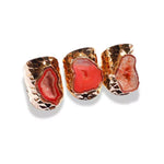 Bague Cristal Agate Rouge "Essence" - Vignette | Lithothérapie Naturelle