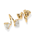 Bague Pierres Cristal de Roche Ajustable - Vignette | Lithothérapie Naturelle