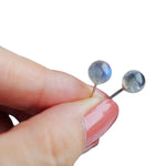 Boucles d'Oreilles Aigue-Marine et Argent - Vignette | Lithothérapie Naturelle