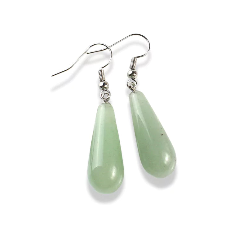 Boucles oreilles pendantes perles rondes boules semi précieuses