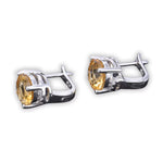 Boucles d'Oreilles Citrine et Argent - Vignette | Lithothérapie Naturelle