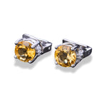 Boucles d'Oreilles Citrine et Argent - Vignette | Lithothérapie Naturelle