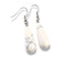 boucles d'Oreilles howlite goutte, cadeau lithothérapie femme