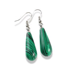 Boucles d'Oreilles Malachite "Goutte" - Vignette | Lithothérapie Naturelle