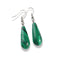 boucles d'Oreilles malachite goutte, cadeau lithothérapie femme