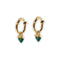 boucles d'oreilles malachite triangulaire, cadeau lithothérapie femme et adolescente