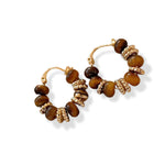 Boucles d’oreilles Oeil de Tigre Perles Rondes - Vignette | Lithothérapie Naturelle