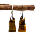 Boucles d'Oreilles Oeil de Tigre "Bohème" - Vignette | Lithothérapie Naturelle