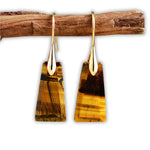 Boucles d'Oreilles Oeil de Tigre "Bohème" - Vignette | Lithothérapie Naturelle