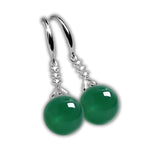 Boucles d'Oreilles Perles Agate verte - Vignette | Lithothérapie Naturelle