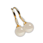 Boucles d'Oreilles Perles Agate Grise - Vignette | Lithothérapie Naturelle