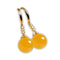 boucles d'oreilles pierre opale jaune or cadeau lithothérapie femme