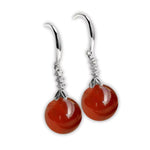 Boucles d'Oreilles Perles Agate Rouge - Vignette | Lithothérapie Naturelle