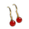 boucles d'oreilles pierre opale rouge or cadeau lithothérapie femme