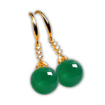 Boucles d'Oreilles Perles Agate verte - Vignette | Lithothérapie Naturelle